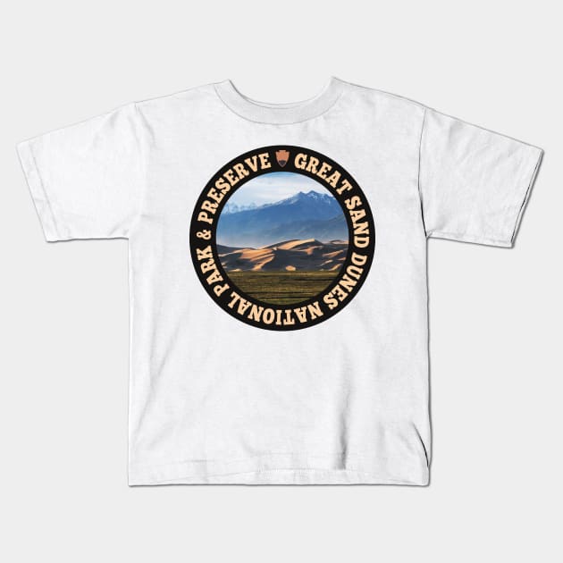 Great Sand Dunes National Park & Preserve circle Kids T-Shirt by nylebuss